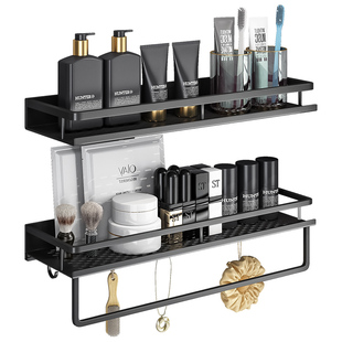 浴室置物架免打孔壁挂架子厕所洗手间洗漱台用品墙上卫生间收纳架