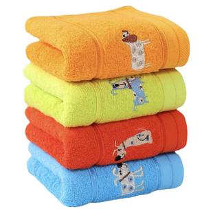 4条装洁丽雅宝宝纯棉洗脸巾软棉小孩学生毛巾婴幼儿小童儿童毛巾