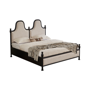 大司马法式复中古风实木储物床1米8小户型白蜡木老巴黎实木双人床