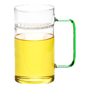 北大史绿茶杯专用茶杯 带过滤带盖透明家用办公大号泡茶杯月牙