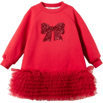 Amila女童连衣裙冬季新款加绒裙