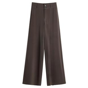 秋冬南韩丝厚垂顺坠感阔腿裤女高腰阔脚裤大码跳舞蹈裤肥腿表演裤