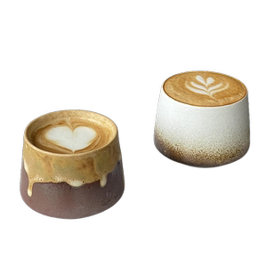 复古手工围炉煮茶陶瓷杯日式粗陶功夫茶杯窑变浓缩咖啡杯喝水杯