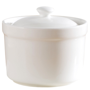 纯白陶瓷炖盅隔水炖带盖家用燕窝鸡蛋羹汤盅专用蒸蛋碗煲汤小瓦罐