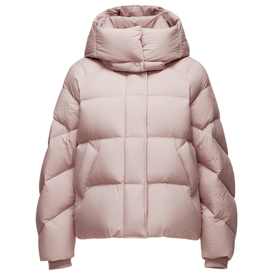 坦博尔25冬季新款泡芙羽绒服女士短款舒适保暖可脱卸帽百搭厚外套