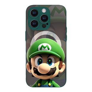 富力顿 magsafe磁吸手机壳小众卡通不会撞壳适用iphone15promax 苹果13mini 墨绿16plus马里奥14pro磨砂12 17