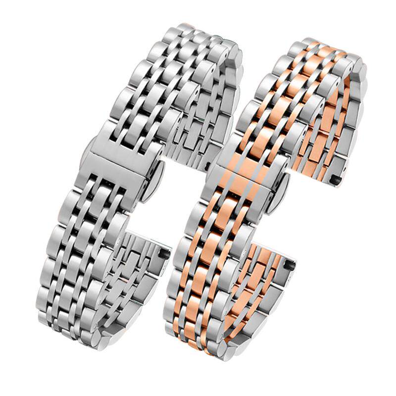 适配阿玛尼满天星手表带女钢带AR1926/1911/11223玫瑰金色钢表链