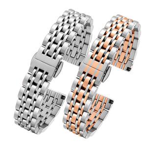 适配阿玛尼满天星手表带女钢带AR1926/1911/11223玫瑰金色钢表链