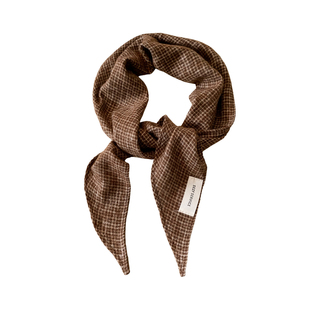 美拉德复古格子软糯围巾女秋冬保暖三角头巾高级感系脖领巾配饰