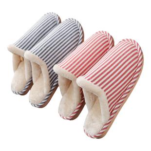 棉拖鞋女厚底冬季日式简约室内居家居情侣男包跟防滑保暖地板冬天