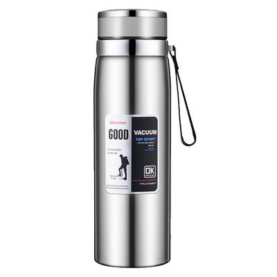 保尔304不锈钢保温杯便携提绳