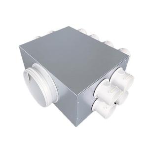 新风系统分风箱一分四六八十新风机PE管道配件静压消音箱分支器