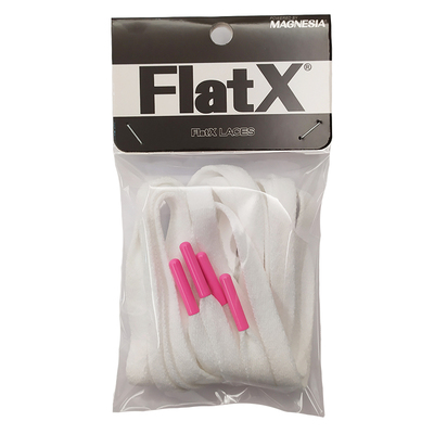 FlatX金属头扁鞋带140cm黑白色/