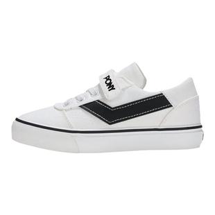 pony童鞋儿童帆布鞋秋季男童女童小白鞋帆布鞋透气一脚蹬学生鞋子