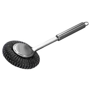 不锈钢锅刷长柄洗锅刷清洁刷子家用大号钢丝球带手柄去污刷锅神器
