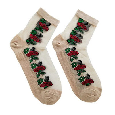 女士薄款春夏防滑耐磨棉底玻璃丝