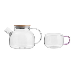 加厚玻璃耐高温茶具水果泡花草果茶壶花茶杯套装家用耐热可明火烧
