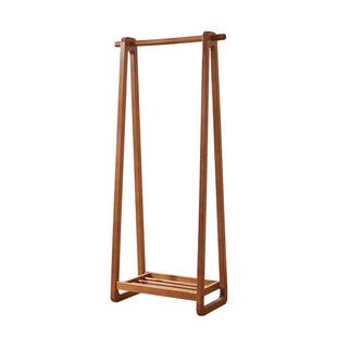 家逸纯实木挂衣架落地卧室衣帽架简约晾衣架家用网红收纳衣服架子