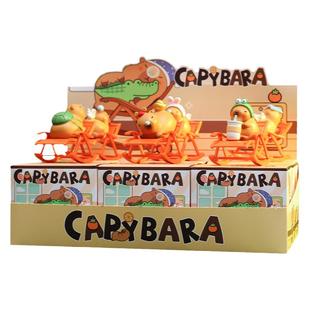 正品capybara卡皮巴拉盲盒2024新款女孩可爱情绪稳定摇摇椅送礼物