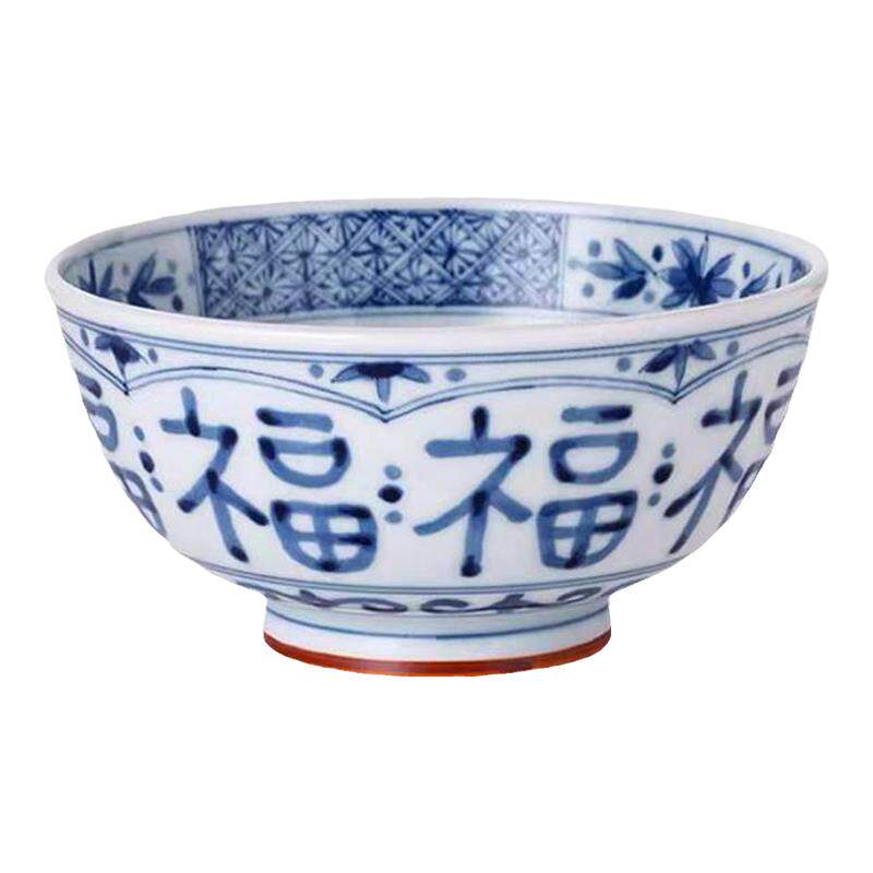 蓝凛堂大碗汤碗日式青花高脚防烫