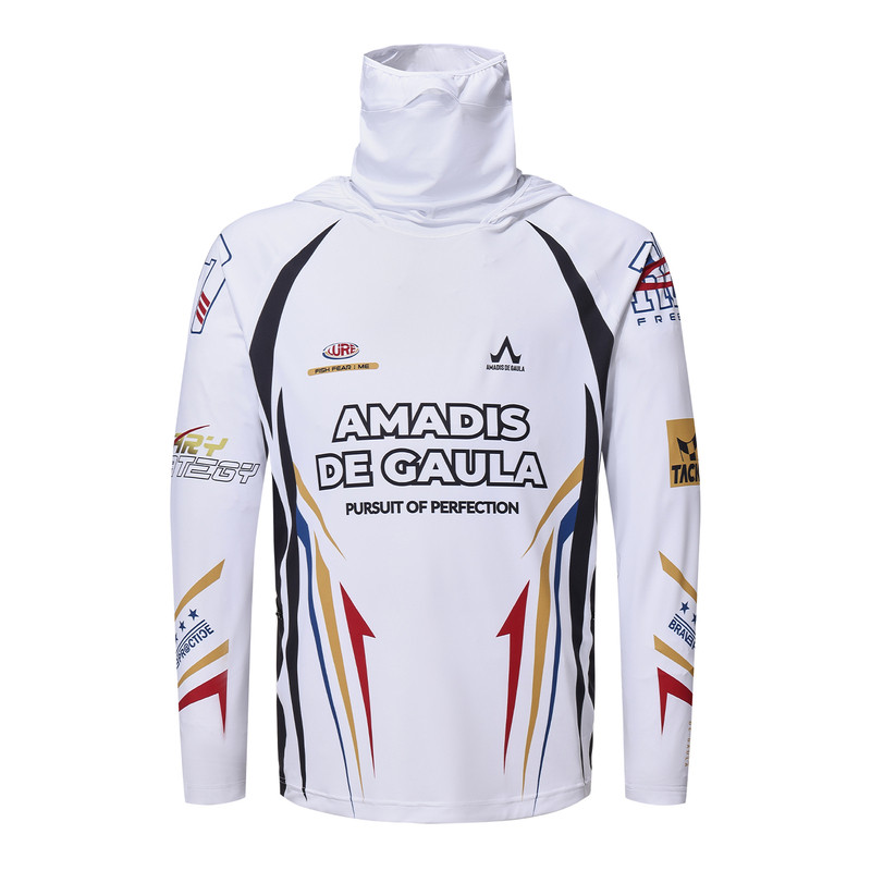 阿玛迪斯防晒衣户外新款男女同款速干透气面巾路亚印花专业钓鱼服