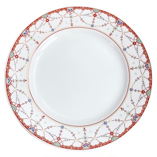 日本进口九谷烧陶瓷餐具古典樱花梅菊牡丹花鸟日式大盘菜盘圆盘子