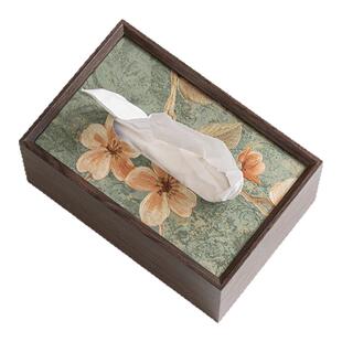 中式木质轻奢纸巾盒家用客厅茶几高级纸盒高档酒店餐厅桌面收纳盒