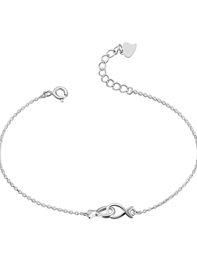 老银匠925纯银小鱼环环相扣手链