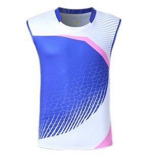 无袖羽毛球服男女款套装短袖立领t恤上衣透气排球运动服定制印字