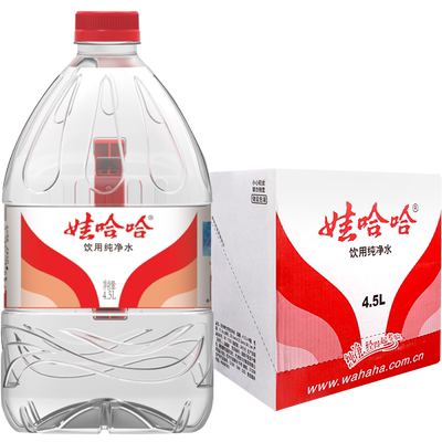 娃哈哈大桶装饮用纯净水5.5L*4桶