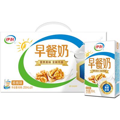 伊利核桃早餐奶250ml*24盒