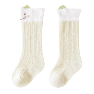 婴儿袜子春夏季薄款新生儿宝宝中筒袜男女小童松口无骨透气网眼袜