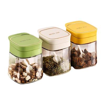 墨色玻璃调料罐厨房高颜值盐罐