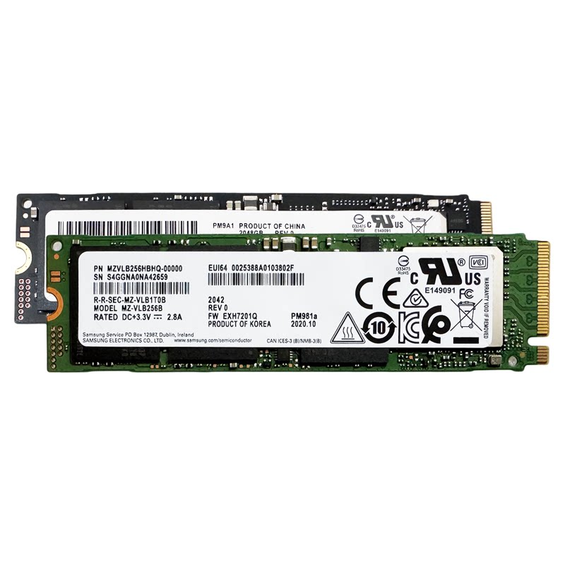 三星PM981/981a/PM9A1 256G 512G 1T 2T台式笔记本M.2固态硬盘SSD