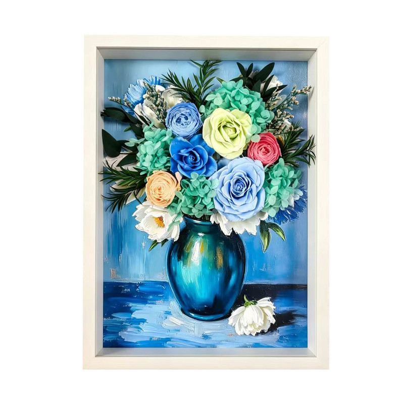 云南真干花永生花束成品相框装饰挂摆件乔迁女生闺蜜开业高级礼物