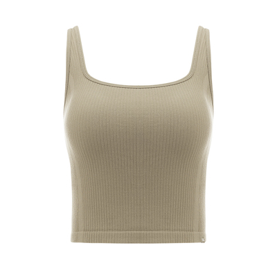 罗纹宽肩带背心半练遮挡副乳