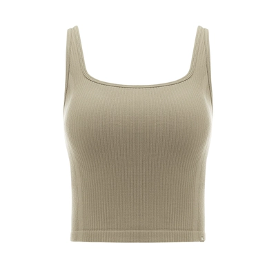 罗纹宽肩带背心半练遮挡副乳