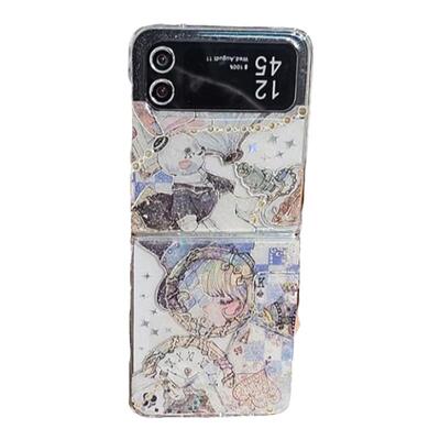 奇幻爱丽丝滴胶透明折叠手机壳