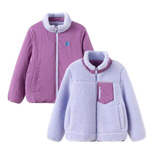 巴拉巴拉儿童摇粒绒外套女童立领上衣大童加厚棉服春装新款童装潮