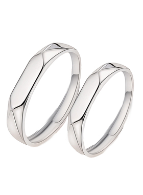 法语我爱你情侣纯银简约