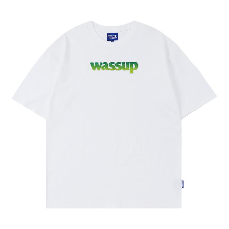 潮牌立体字母短袖WASSUPHEODS