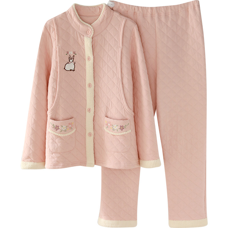 富朵秋冬空气棉月子服加厚保暖产后哺乳喂奶衣夹棉家居服