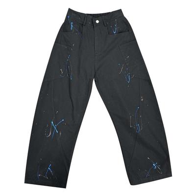 ZPK个性泼墨痞帅直筒哈伦裤