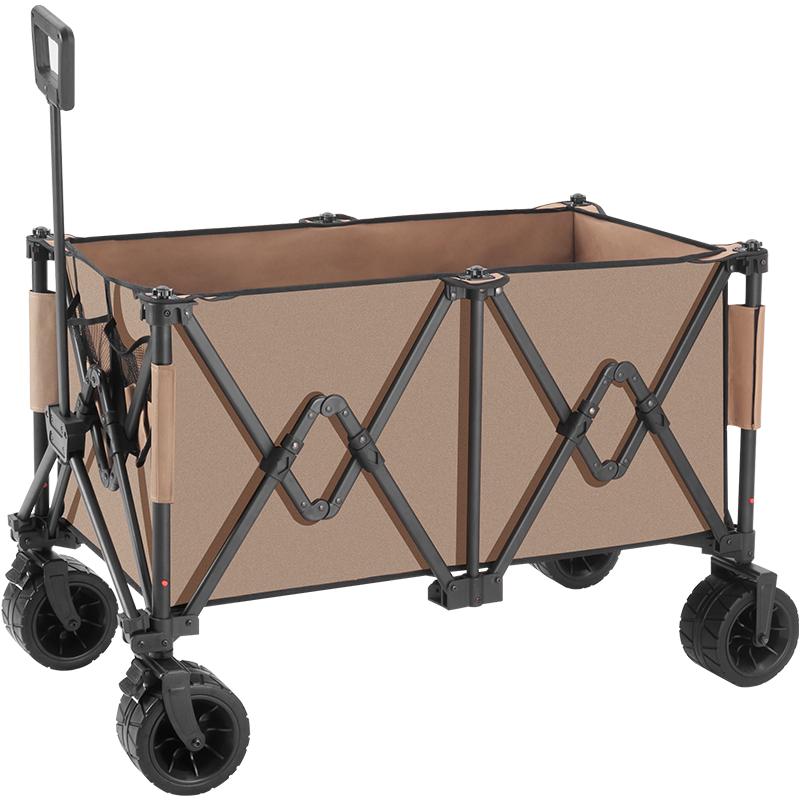 超大营地车户外聚拢折叠露营推车