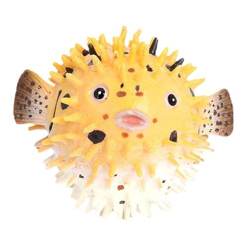 儿童玩具仿真动物模型实心海洋生物刺豚刺鲀河豚乖鱼塑胶摆件认知