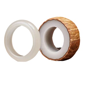 520礼物DIY白玉菩提子根戒指情侣对戒手工打磨项链情人节男女朋友