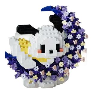 花前月下拼装积木卡通帕恰狗库洛米公仔女孩中秋节礼物猫玩具摆件