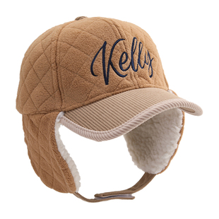 冬季儿童护耳鸭舌帽子男女童防风棒球帽2-3-4-5岁宝宝毛绒帽小童