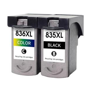 适用佳能835墨盒IP1188打印机墨盒CL836XL彩色 PG835XL墨盒黑色连喷1188连供打印机易加墨