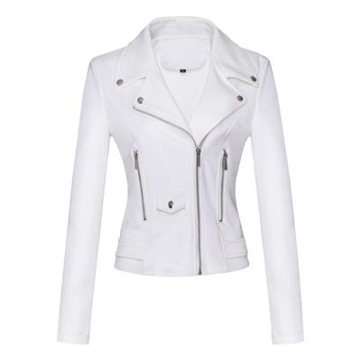 麂皮绒外套女皮衣春秋款小众美式短款修身显瘦大码薄款机车夹克女